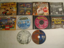 (Lot Of 10) Pc Games Windows 95/98/XP Etc Titanic Twisting Mahjongg Etc [12K6] - £19.12 GBP