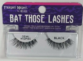 Fright Night Bat Those Lashes Demi Wispies BLACK, 1 Pair, NIP - £5.49 GBP