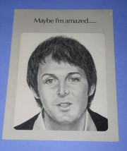 Paul McCartney Greeting Card Vintage 1976 Thunder Greetings - £27.96 GBP