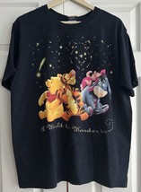 WINNIE THE POOH Vintage 90s Tigger Eeyore Womens Navy T-shirt SizeXL Wal... - $25.80