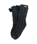 UGG Slipper Socks Womens Gray OS Knit Pom Pon Fleece Lined Crew Cozy Winter - $443.98 MXN