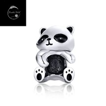 Genuine Sterling Silver 925 Baby Panda Bear Pet Animal Bead Charm Family Mum - £15.68 GBP