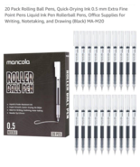 Mancola Rolling Ballpoint Pen Black 0.5 20 Pieces Set - $298.78 MXN