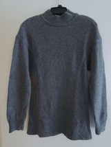 Ladies Sweater Size M Gray Cashmere Mock T Neck Express $99 Value NWOT - £18.34 GBP