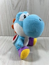 Super Mario Little Buddy Yoshi light blue small plush purple red shell N... - $8.31