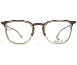 Lacoste Eyeglasses Frames L2264 705 Brown Clear Round Full Rim 49-21-145 - £25.91 GBP