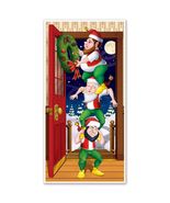 Funny Santa Elf Totem CHRISTMAS ELVES DOOR COVER POSTER Holiday Mural De... - $7.89