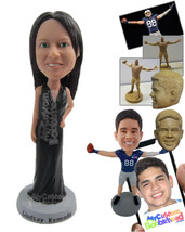 Personalized Bobblehead Stylish Bridesmaid Wearing A Lovely Gown - Wedding &amp; Cou - £71.58 GBP
