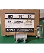SEPCO 1113 Die Cast Zinc EMT Set Screw Couplings, 1/2&quot; BOX of 50 NEW - £11.00 GBP