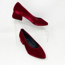 Gadea Womens Red Burgundy Velvet Covered Leather Pump Made in Spain, Size 6 - $45.49
