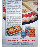 Diamond Walnuts Lemon Crunch Pie Recipe Print Magazine Advertisement 1955 - $4.99