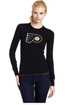 Womens Small Philadelphia Flyers Long Sleeve Thermal Crystallized W Swarovski - £21.80 GBP