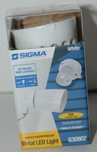 Sigma 630802 Weatherproof Metal LED Light 10 Watts 800 Lumens White image 1