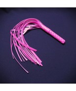 Handmade pink flogger, natural leather flogger, Stingy heavy flogging wh... - £59.53 GBP