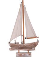Wood Boat Nautical Themed Home Decorating Toy Figure Decorative Ornament  - €13,63 EUR