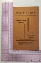 1953 How&#39;M I Doin&#39; School Manners Booklet Common Sense and Conduct PB202 - £10.35 GBP