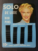 Vintage Joan Caulfield Solo Bob Pins On Card Solo Prod New York Blue Card PB52 - £13.41 GBP