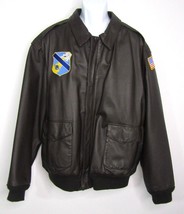 Men&#39;s WWII U.S Air Force A2 Leather Flight Bomber Jacket Size XLT - £73.09 GBP