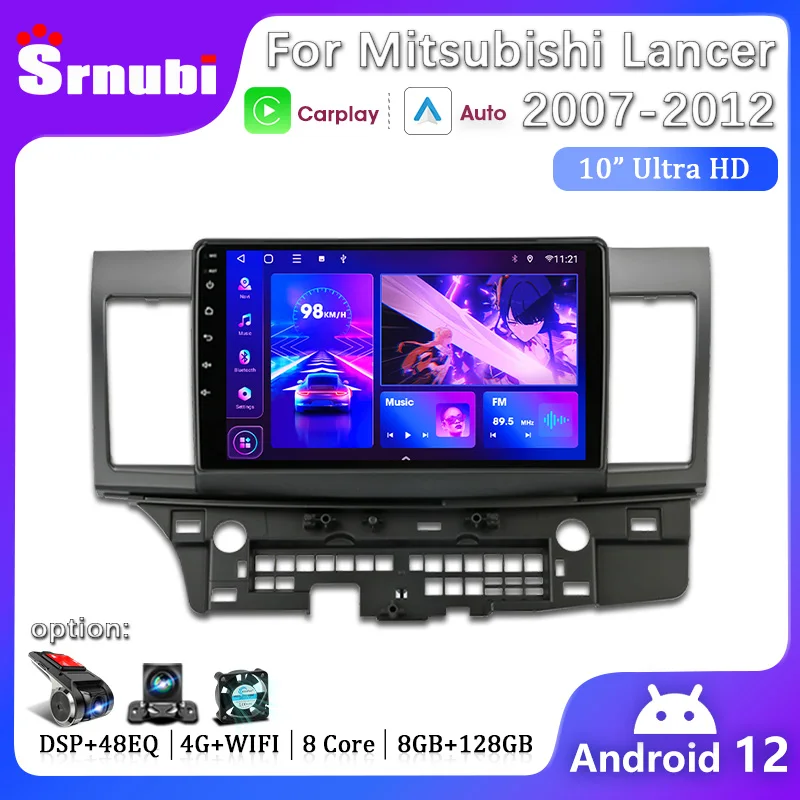 2 Din Android for Mitsubishi Lancer 10 CY 2007 - 2012 Car Radio Support Rockford - £83.57 GBP+