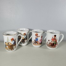 Norman Rockwell Mugs Lot of 4 Museum Collection 1982 VTG - £11.27 GBP