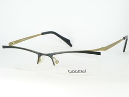 Casomai 4128 01 Occhiali Neri E Oro Mezzo Montatura In Metallo 52-18-135mm - £44.60 GBP