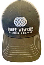 Cap Three Weav3rs Brewing Company Mesh Baseball Hat Adjustable Black White - £10.85 GBP