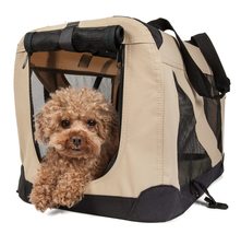 Pet Life Vista-View 360 Degree Zippered and Collapsible Soft Folding Dog Crate - - £48.83 GBP+