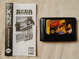 Vintage 1994 Sega Virtua Racing Deluxe Cartridge &amp; Manual Genesis Sports 32X - £10.21 GBP