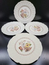 4 Royal Doulton Grantham Dinner Plates Set Vintage Floral D5477 England MCM Lot - £47.37 GBP