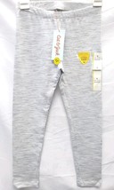 Cat &Jack Girls' Small (6-6X)  Leggings Gray Almond Cream Extra Durable Knee image 2