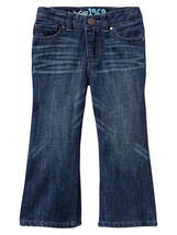 New Gap Baby Girl Distressed Denim Indigo Wash Cotton Blend Boot Cut Jeans 2 2T - £15.67 GBP