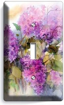 Watercolor Syringa Lilac Flowers 1 Gang Light Switch Wall Plates Floral Room Art - £9.61 GBP