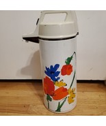 Everest Thermos Floral Poppies Vacuum Airpot 1.9 L Apn 1900 Vintage Beve... - $15.85