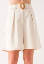 And The Why Pleated High Waist Rattan Buckle Shorts Size XL - $22.77