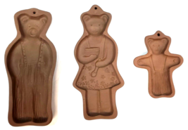 Hartstone Three Bears New Country Gear Cookie Clay Molds  Family Set of 3 - £19.46 GBP