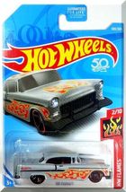 Hot Wheels - &#39;55 Chevy: HW Flames #2/10 - #300/350 (2018) *Gray Edition* - £2.40 GBP