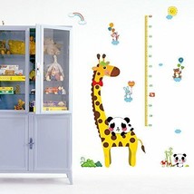 ROOHO Cartoon Animals Wall Stickers Children - Giraffe Panda Height Ruler - £12.65 GBP