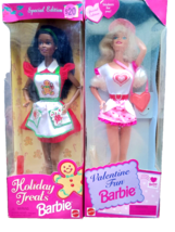 Barbies Valentine Fun, 16311, 96, &amp; AA Barbie Holiday Treats 17618, 97, Lot of 2 - £25.03 GBP