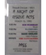 WEA CANADA 1990 Original Backstage Pass Rob Wiseman Basic English Sattal... - $24.77