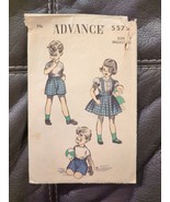 Vintage Advance Sewing Pattern 5575 Size 3 Dress Shirt Shorts Unisex Pla... - £11.28 GBP