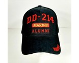 DD-214 Marine Alumni Men&#39;s Ball Cap Black Acrylic Embroidered - £10.11 GBP
