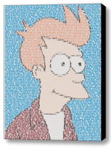Futurama Phillip J Fry Quotes Mosaic INCRDIBLE Framed 9X11 Limited Editi... - $19.19