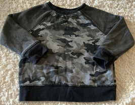 Circo Boys Gray Black Camouflage Raglan Sweatshirt 2T - £4.33 GBP