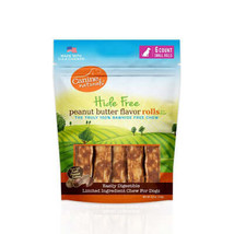 Canine Natural Hide Free 2.5&quot; Peanut Butter Mini Roll 6Pk - £9.45 GBP