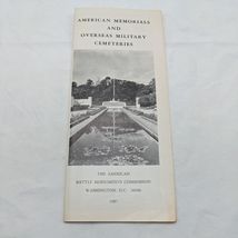 1967 American Memorials And Overseas Military Cemeteries Pamphlet - $26.20 CAD