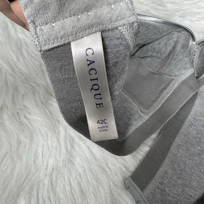 Cacique Bra 42C Unlined Full Coverage No Wire Grey Sport Item image 5