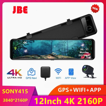 4K  12 Inch Car DVR Dash Cam WIFI GPS Sony IMX415 Rear View Mirror 1080P... - £122.03 GBP+