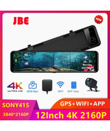 4K  12 Inch Car DVR Dash Cam WIFI GPS Sony IMX415 Rear View Mirror 1080P... - £115.77 GBP+