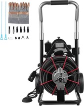 100ft x1/2&#39;&#39; Electric Drain Cleaner Machine Drain Auger Snake Sewer w/ 5 Cutters - £480.60 GBP