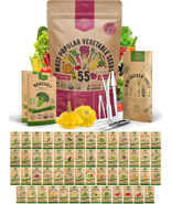 55 Vegetable Seeds Variety Pack - 35,600+ Non-Gmo Heirloom Seeds for Pla... - £24.04 GBP+